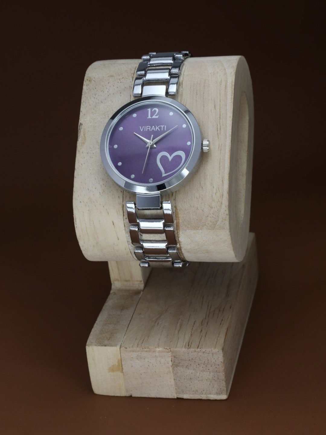 VIRAKTI Women Brass Dial & Straps Analogue Watch SAT-11-PURPLE-S01