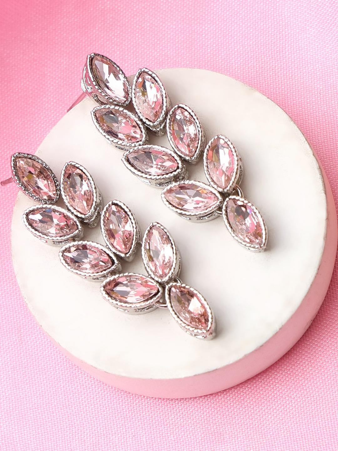 EIT Collection Women Peach Artificial Stones Jewellery Set