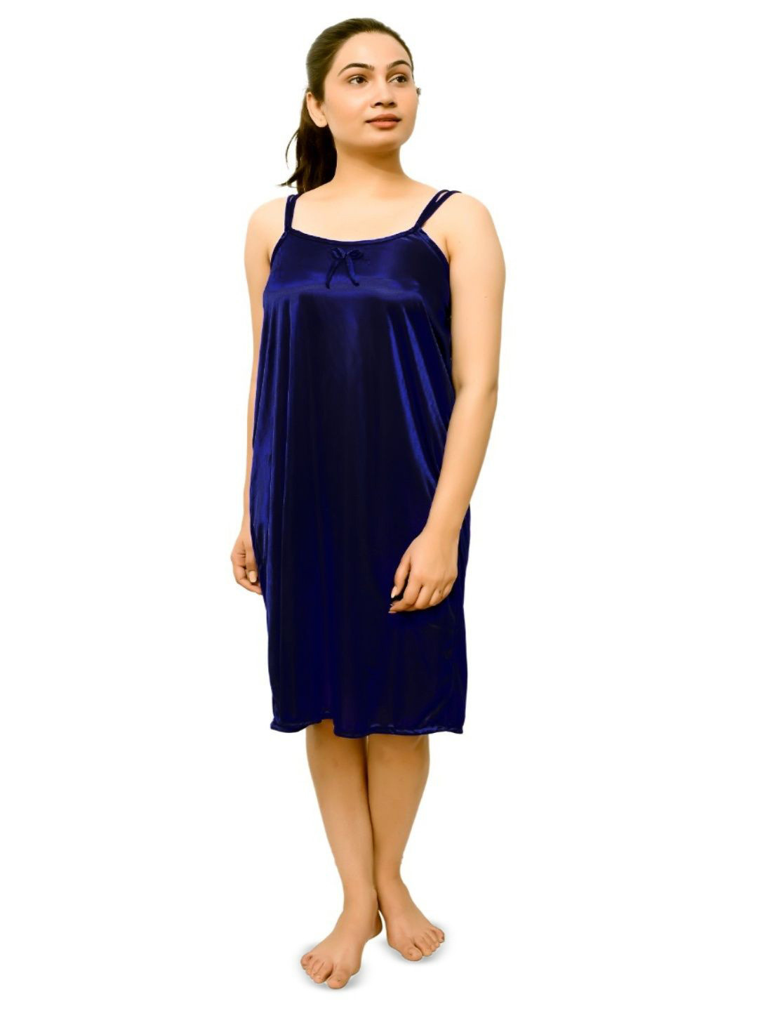 ANKONA Women Double Shoulder Straps Regular Nightdress