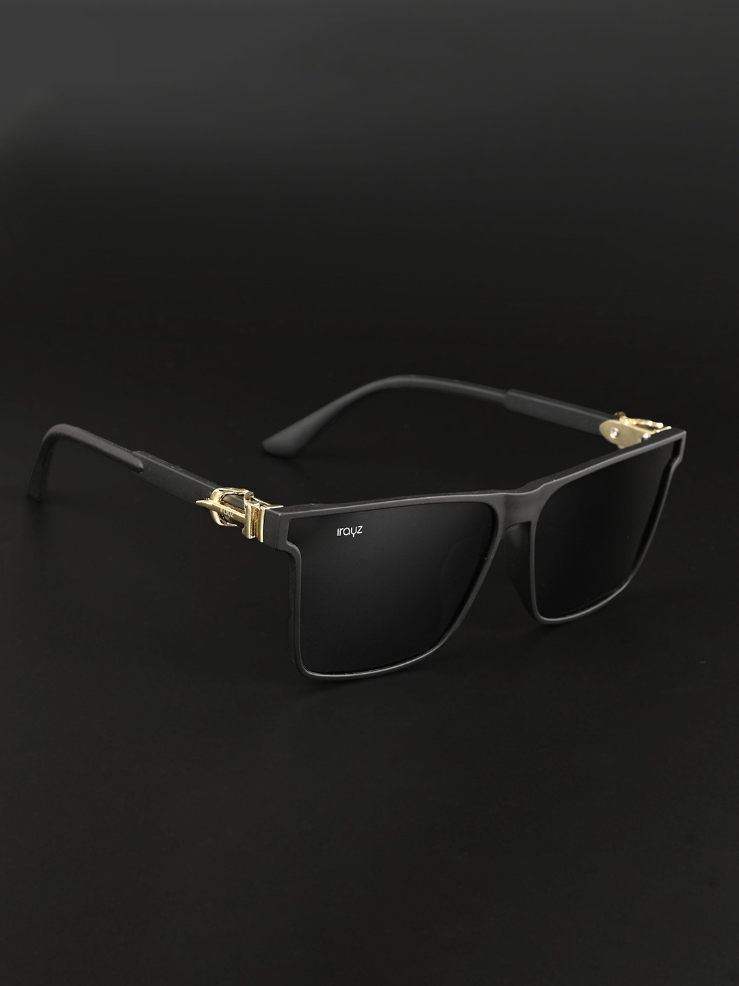 Irayz Unisex Square Sunglasses with Polarised and UV Protected 6018-Gold