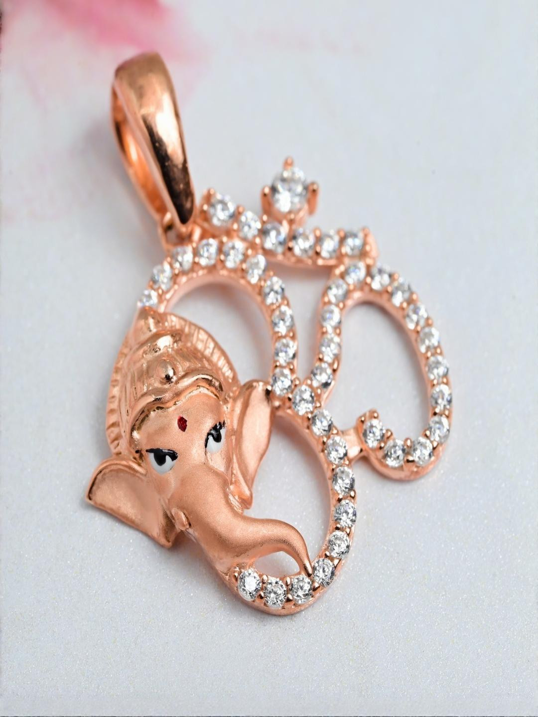 Vinayak Jewellers 925 Sterling Silver The Om Ganesha Silver Pendant