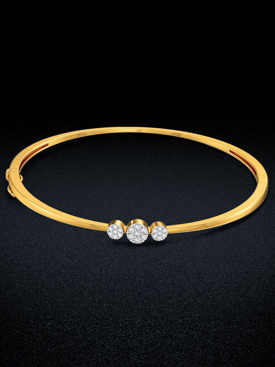 Joyalukkas Women 18KT Gold Eternal Trilogy Diamond Bracelet -7.55 gms