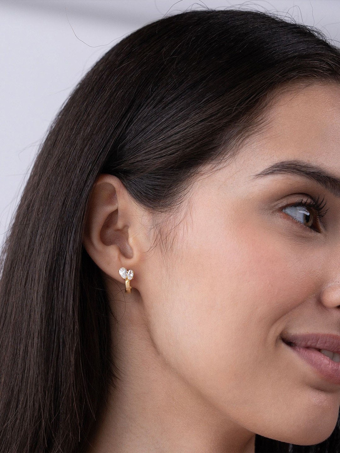 KYMEE 18K Gold Vermeil Graceful Bloom Clip-On Earrings