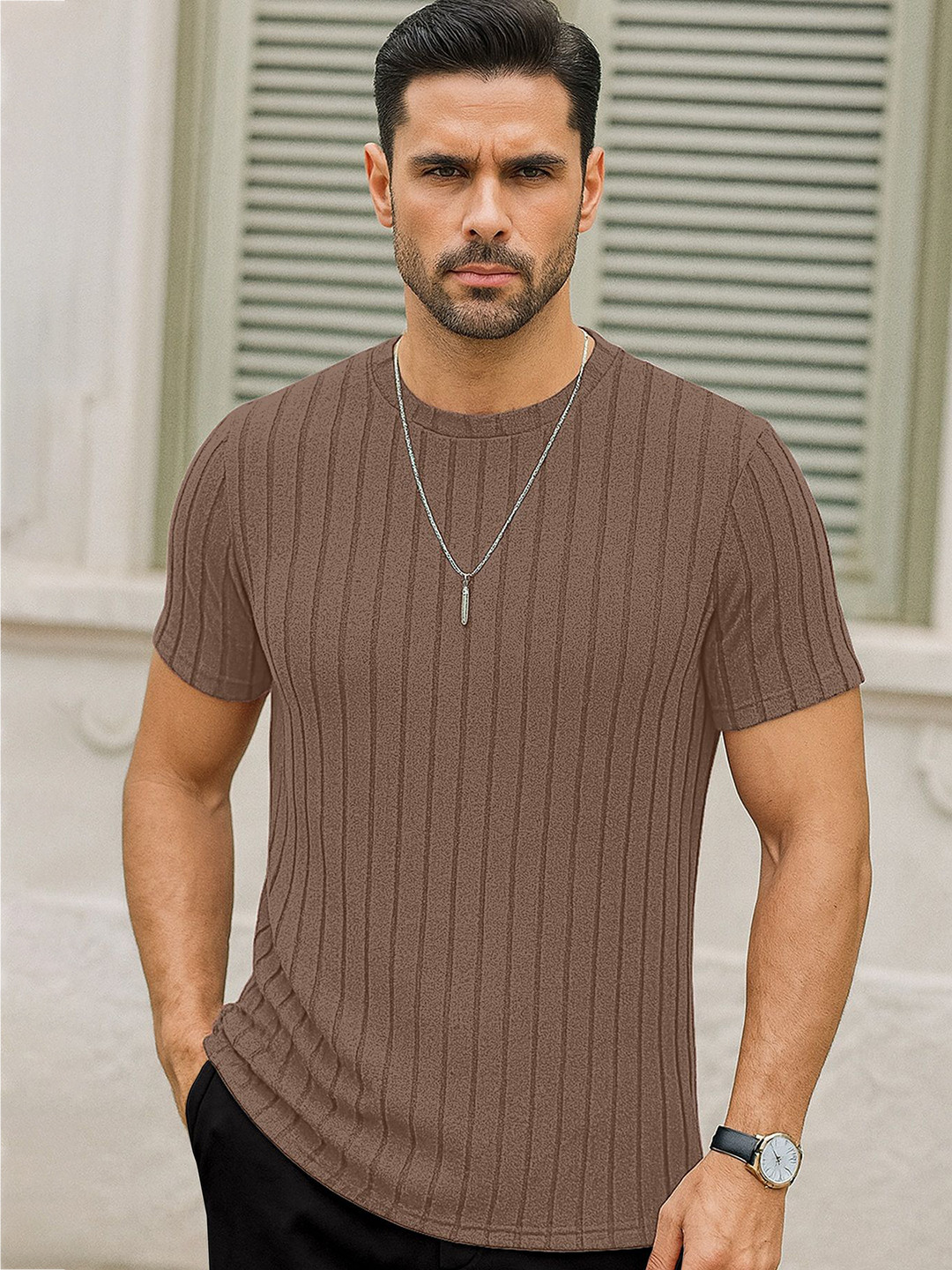 KAJARU Striped Pockets T-shirt