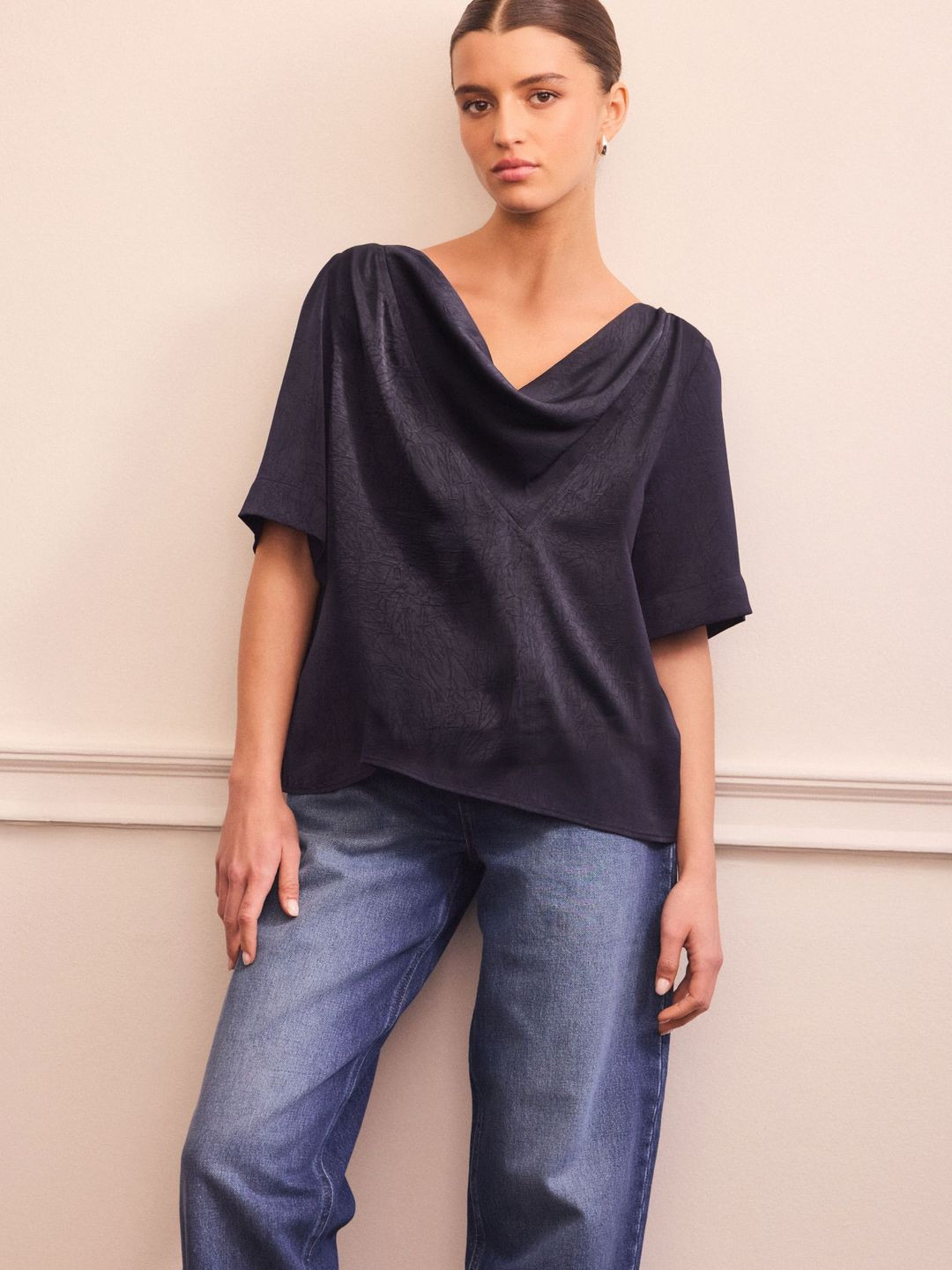 NEXT Self Design Cowl Neck Top