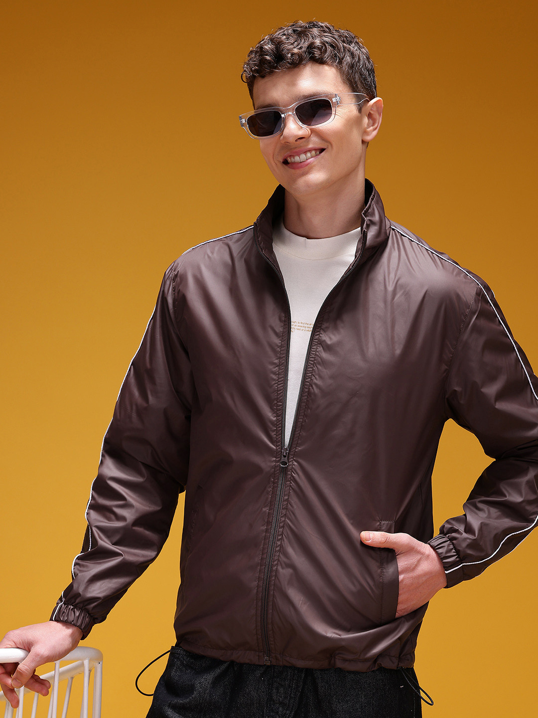 HERE&NOW Contrast Tipping Tailored Jacket