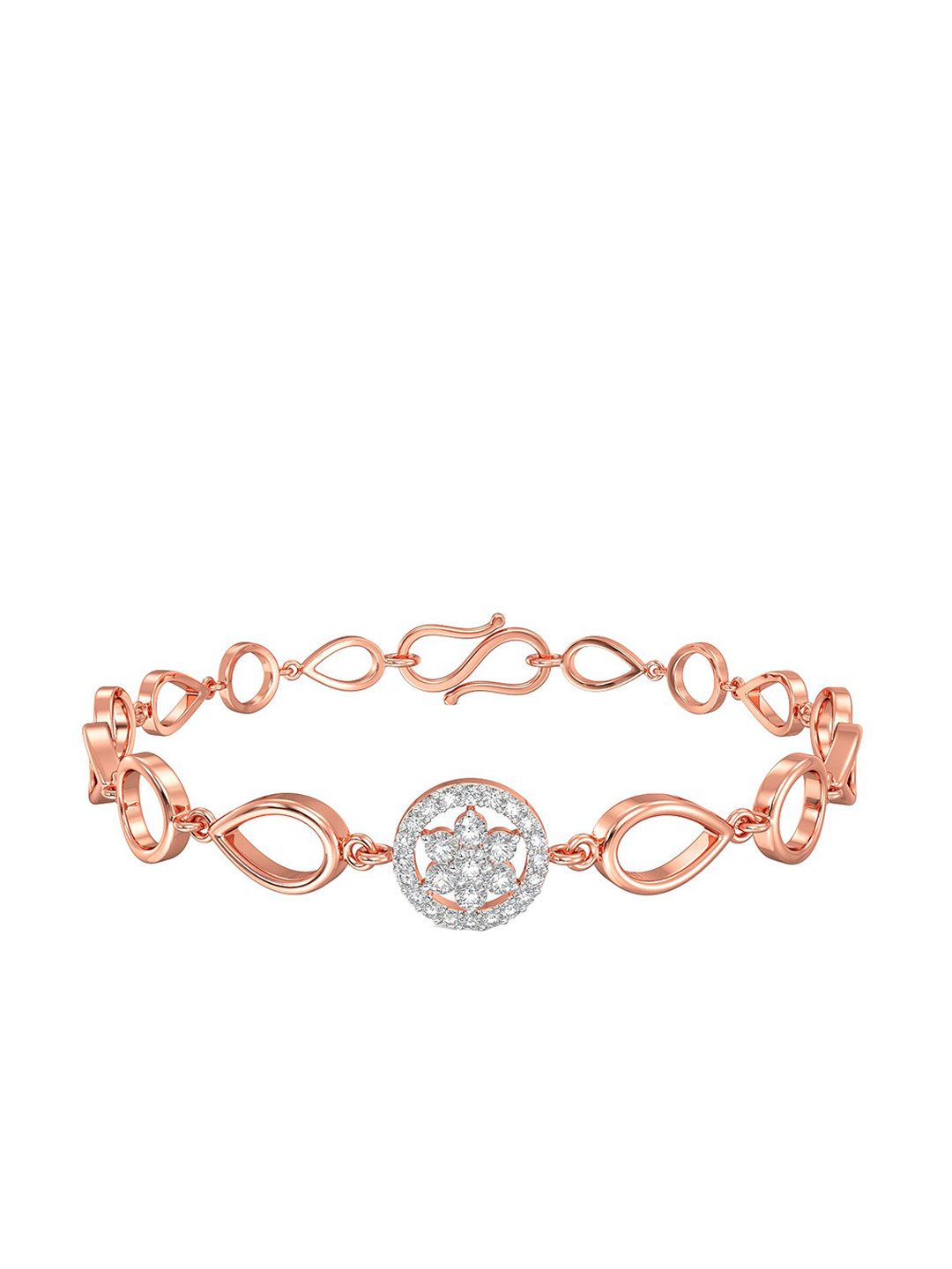 Joyalukkas 18 Kt Gold Star Chain Diamond Bracelet -5.34 gms