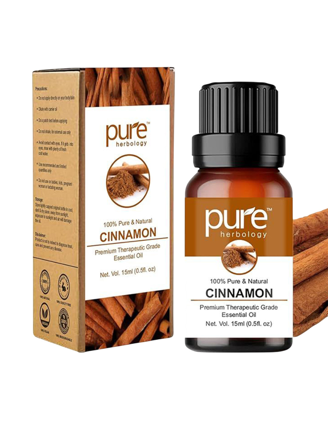Pure Herbology Pure & Natural Cinnamon Essential Oil - 15 ml