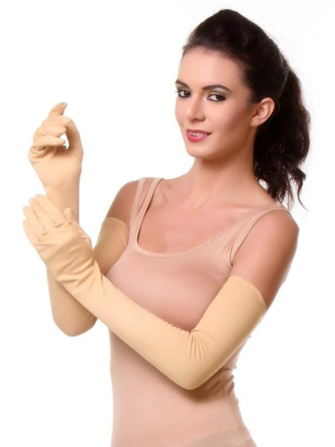 Navkar Crafts Unisex Pack of 2 Cotton Full Hand Gloves