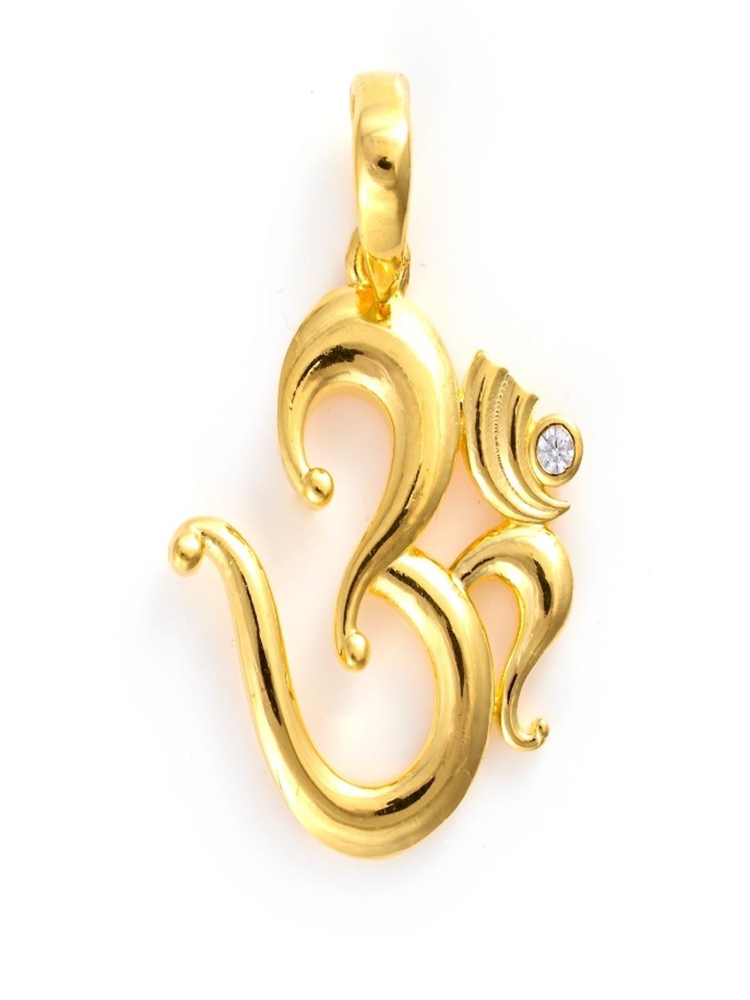 Vinayak Jewellers 925 Sterling Silver The Om Zirconia Silver Pendant