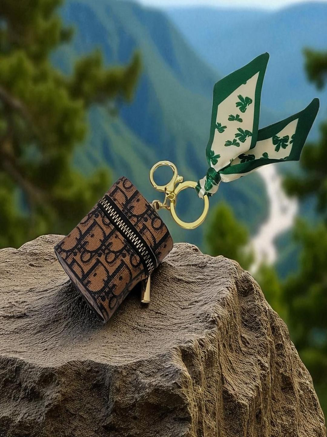 ADOREAL Printed Mini Purse Keychain And Keyring