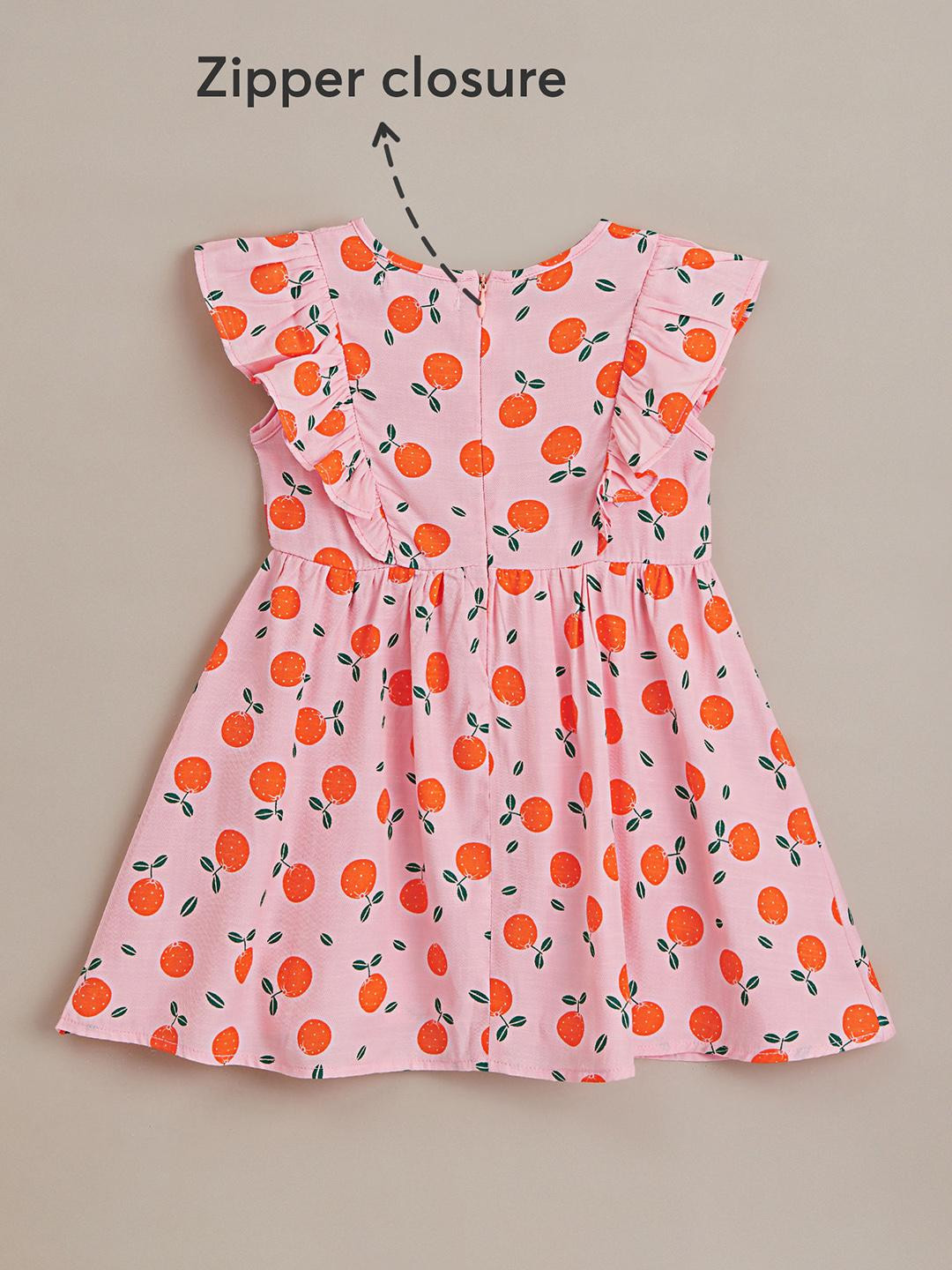 Peachy Flutter Bow Dress