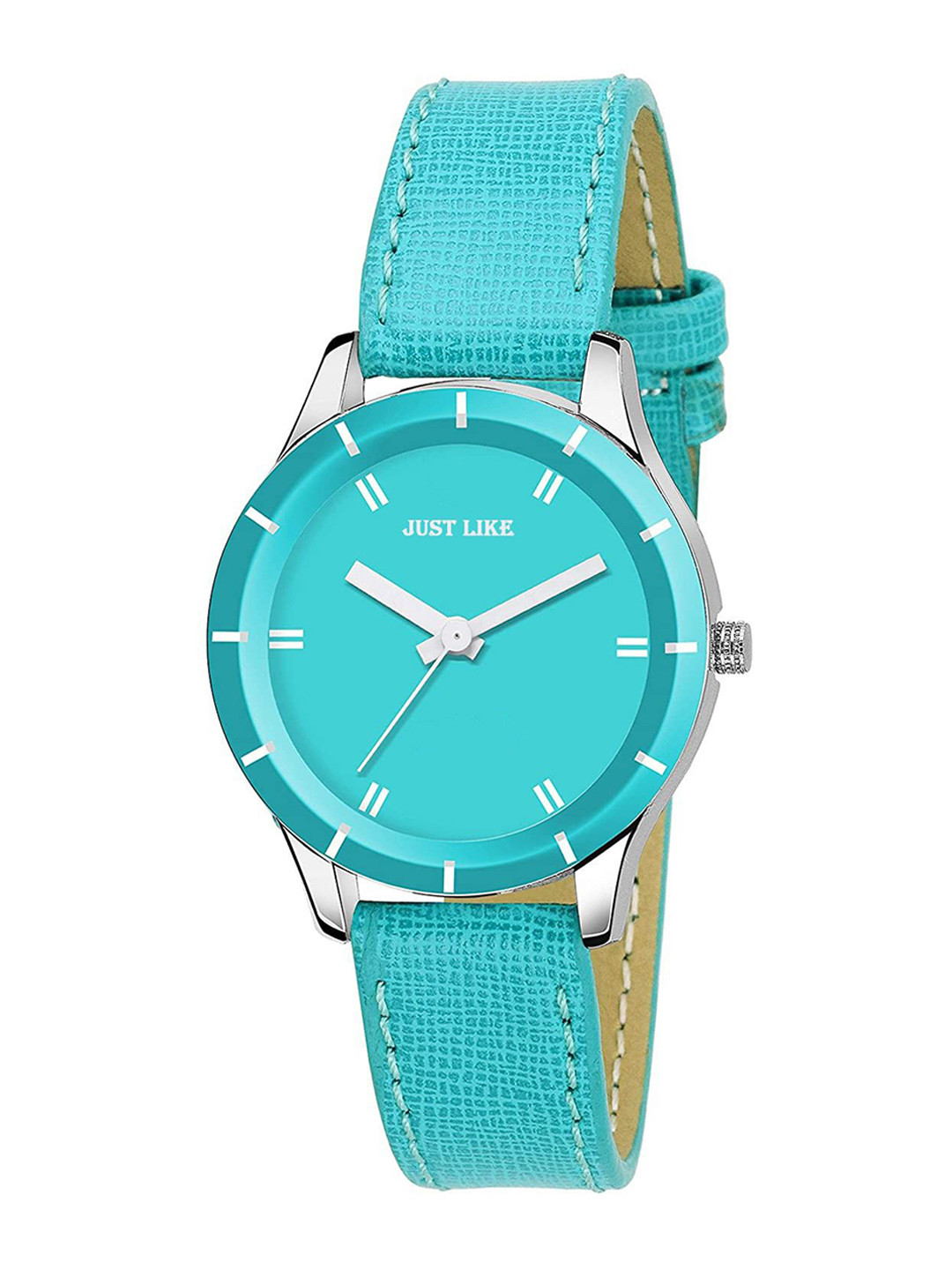 JUST LIKE Women Round Dial & Bracelet Style Straps Analogue Watch SKY BLUE CUT