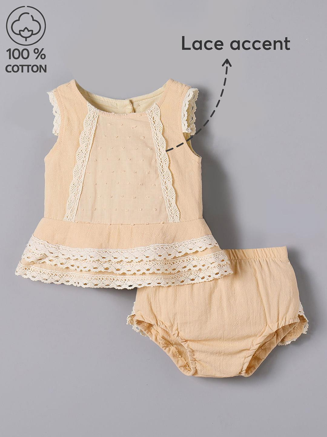 2-Pc Lace Embellished Blouse & Shorts