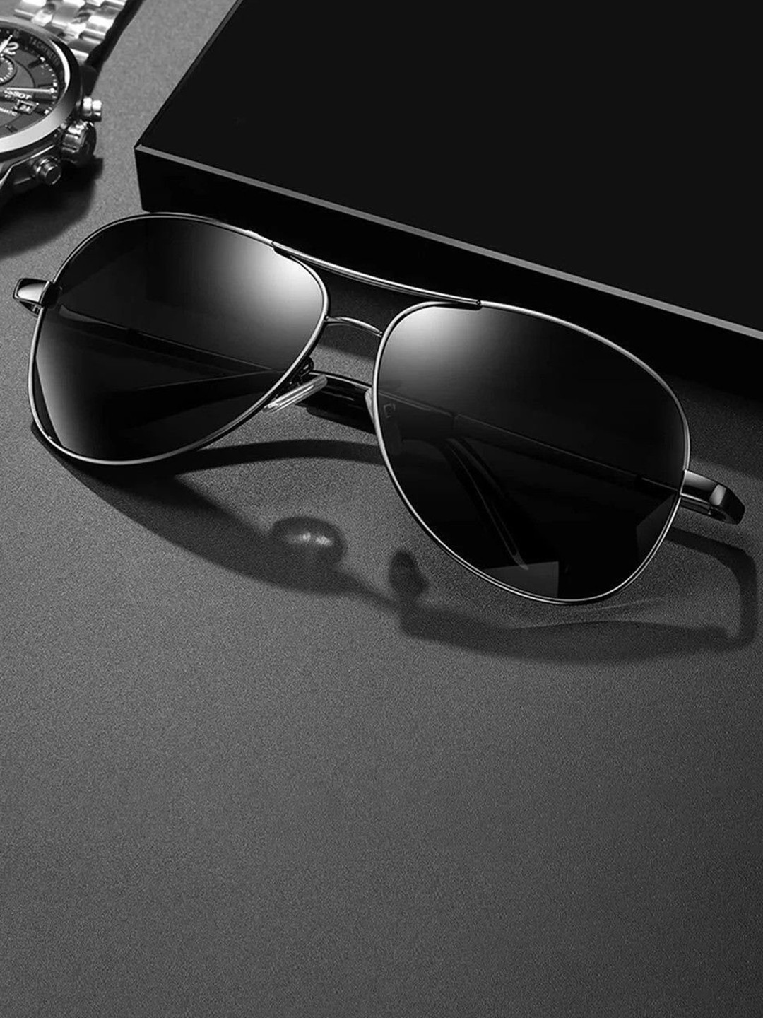 SPADEACES Unisex Aviator Sunglasses with Polarised and UV Protected HIDEBlueAvai