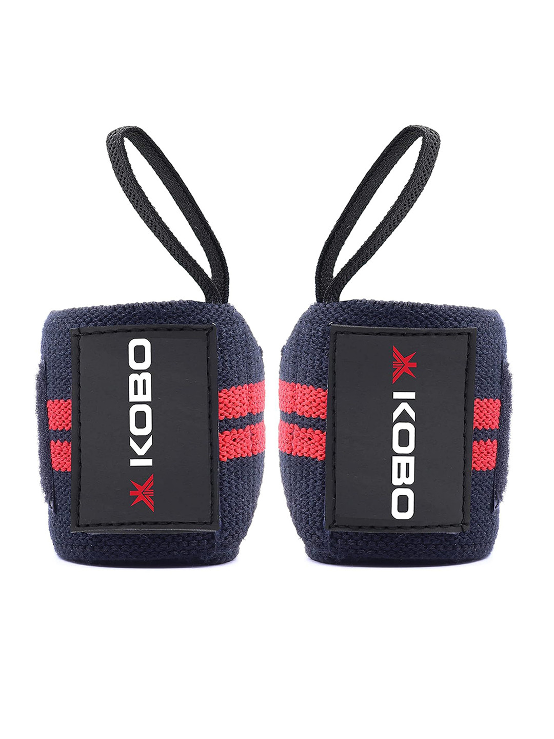KOBO Unisex Set Of 2 Weightlifting Wrist Support Straps