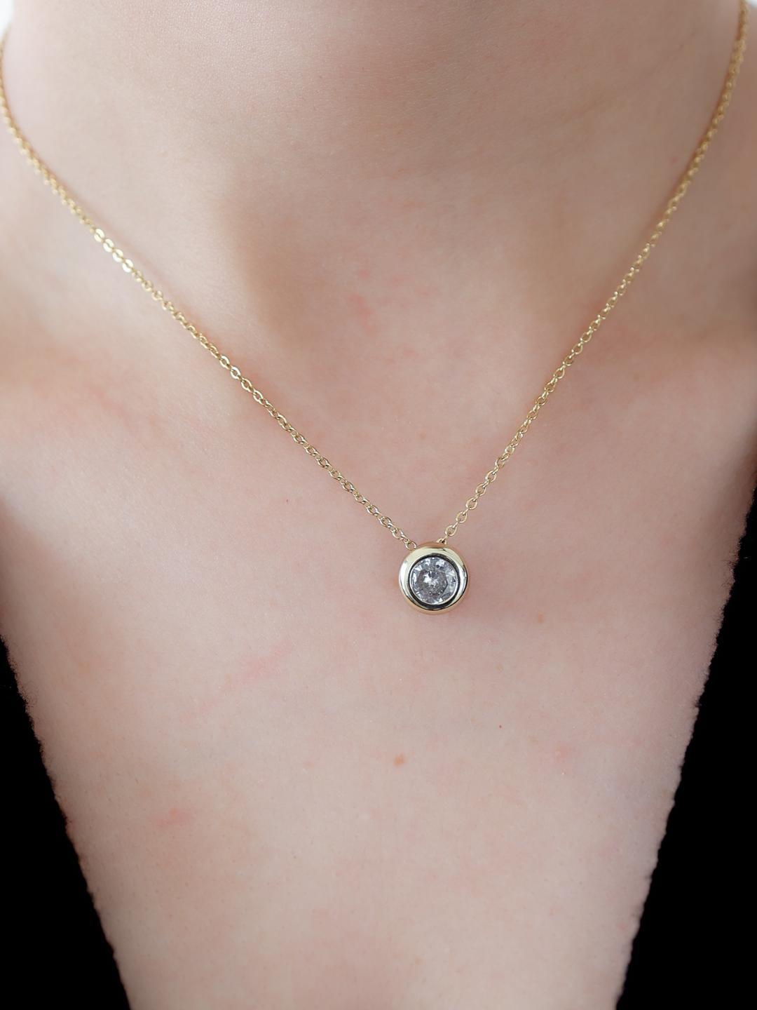 LOLO LePA Women Gold Plated American Diamond Pendant With Chain