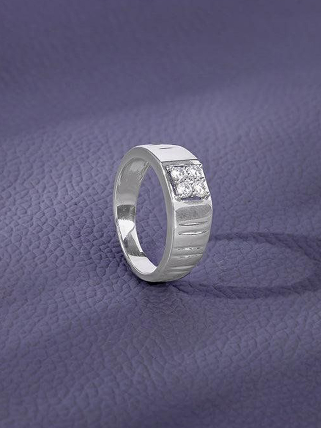 GIVA Silver Monolith Ring For Him - Size 20