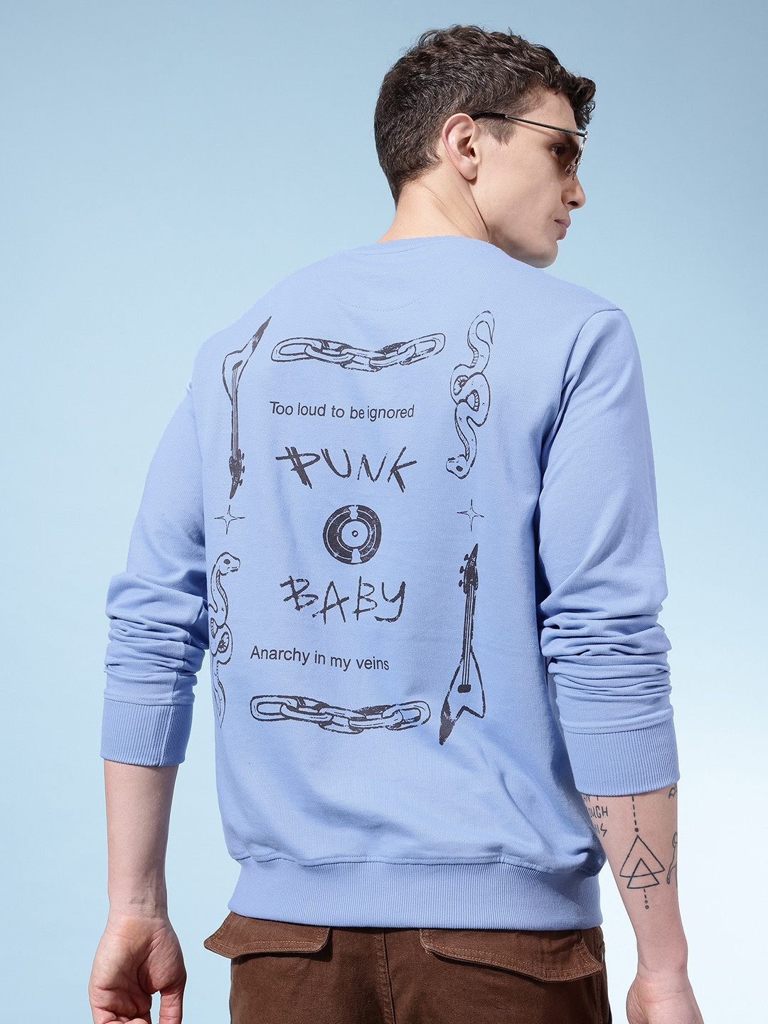 glitchez Back Print Sweatshirt
