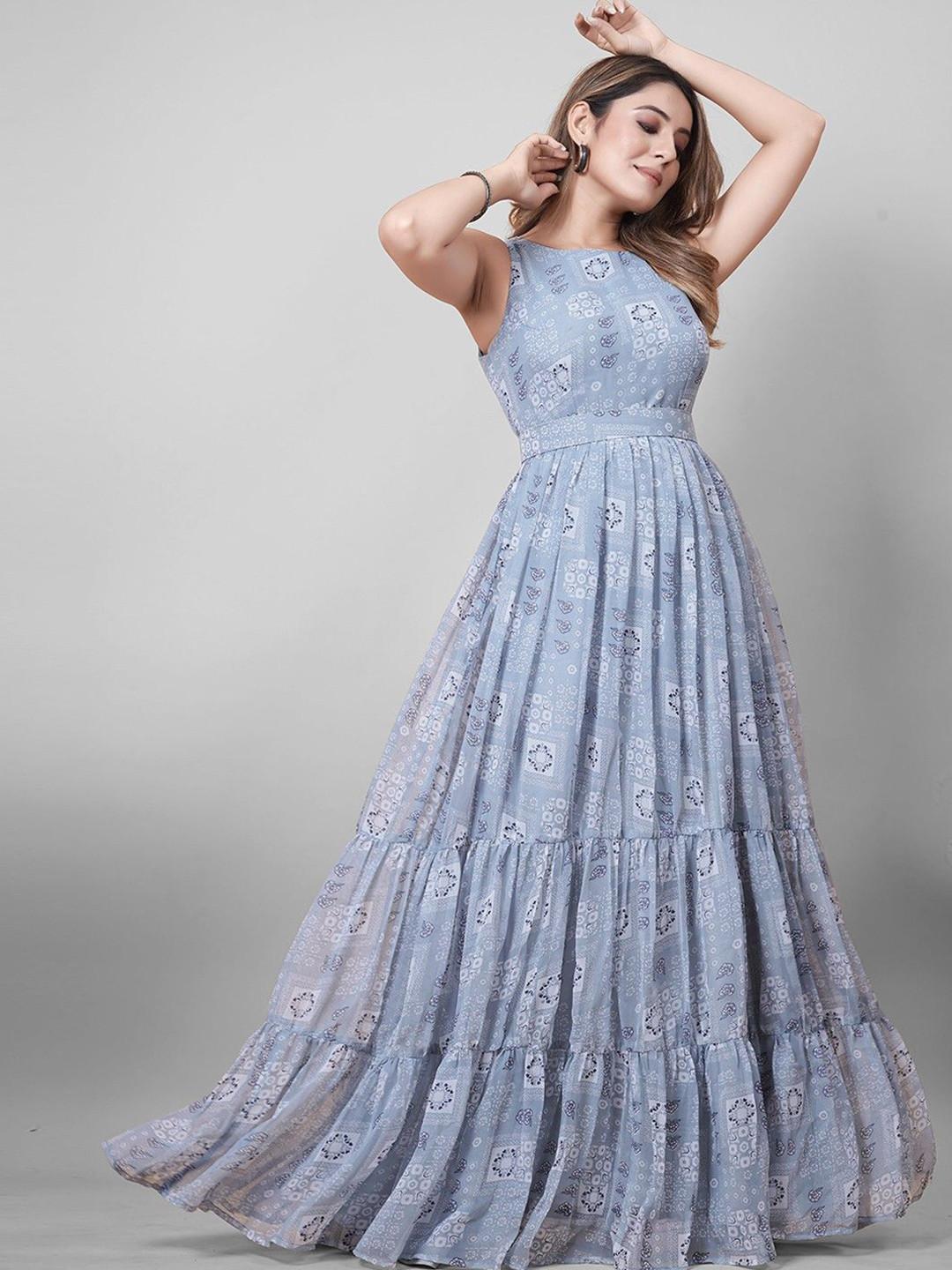 Brand Hill Women Floral Printed Gown Maxi Dress