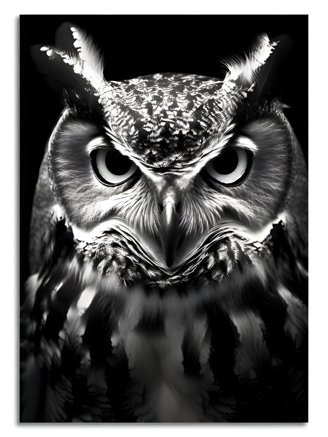 Craftnest creations Black Single Piece Canvas Birds and Animals Wall Paintings