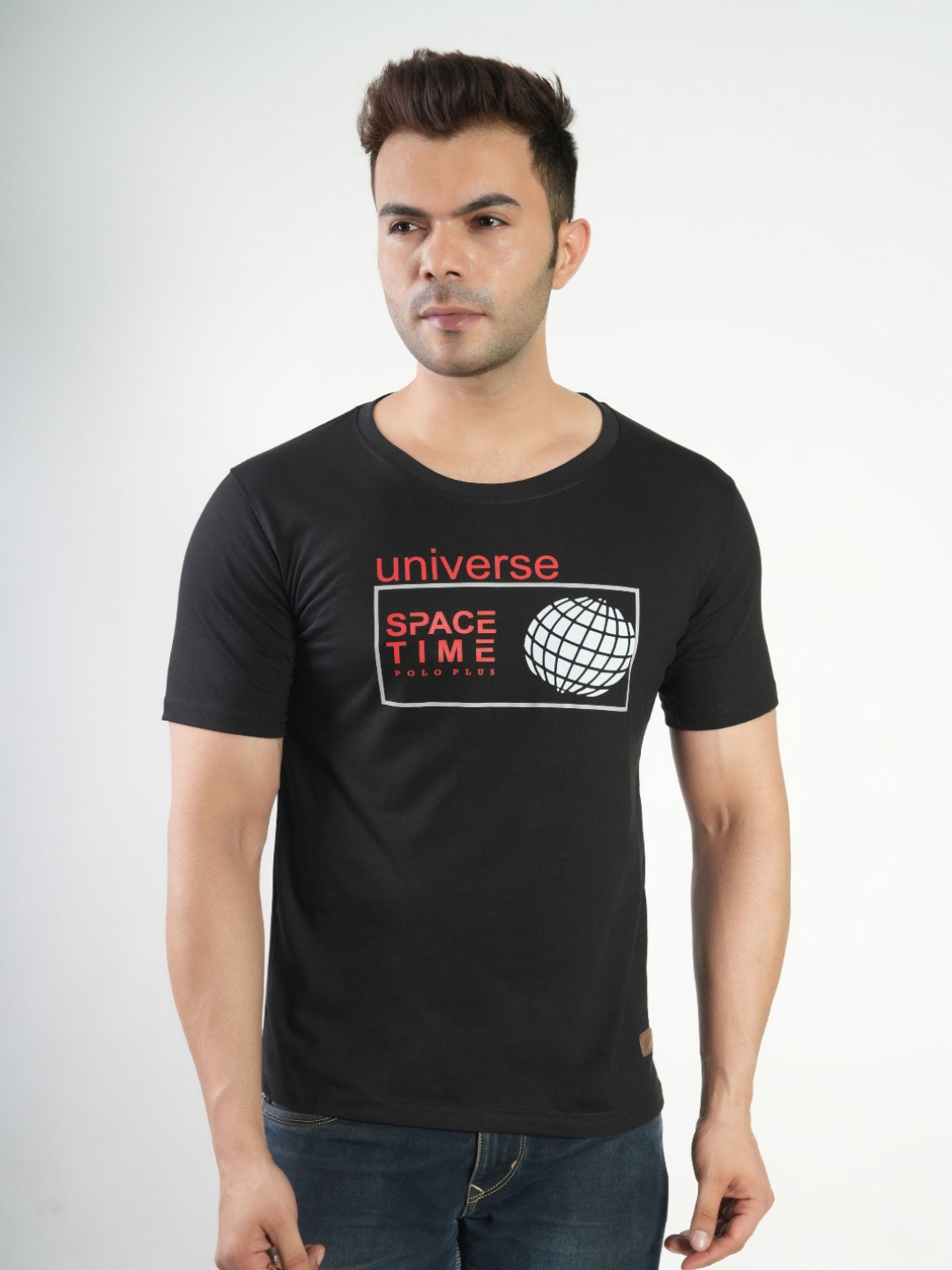 John Peters Graphic Printed Round Neck Bio Finish T-shirt