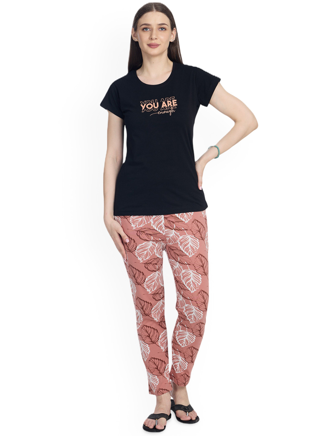 Morrio Women's Cotton Printed Night Suit