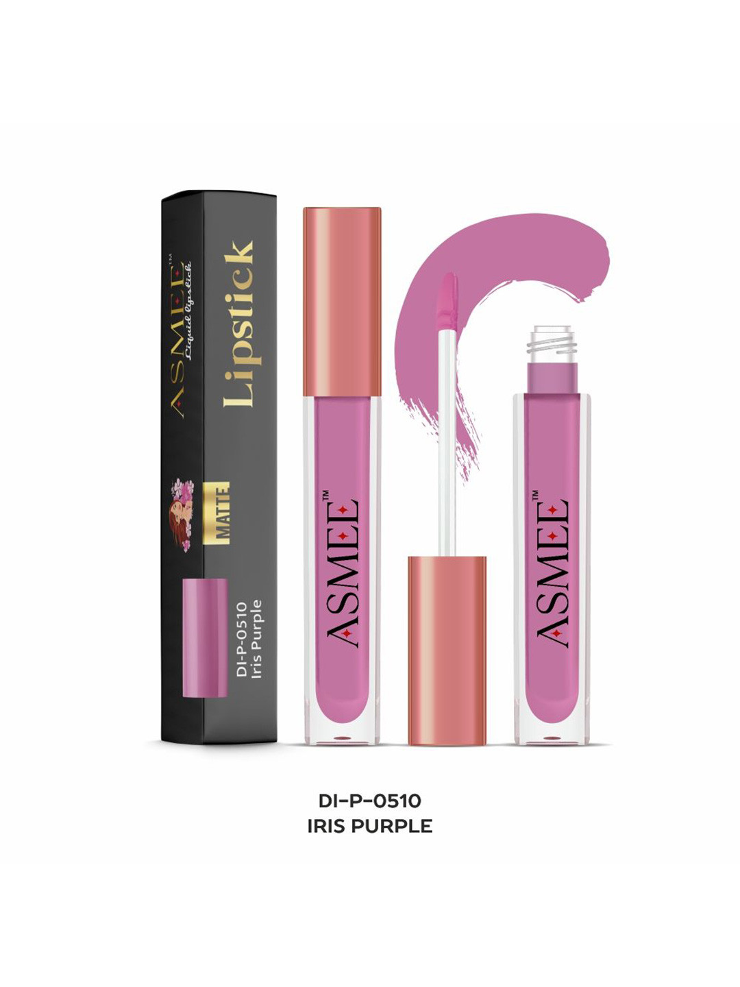 ASMEE Matte Liquid Lipstick- 4 ml- Iris Purple 0510
