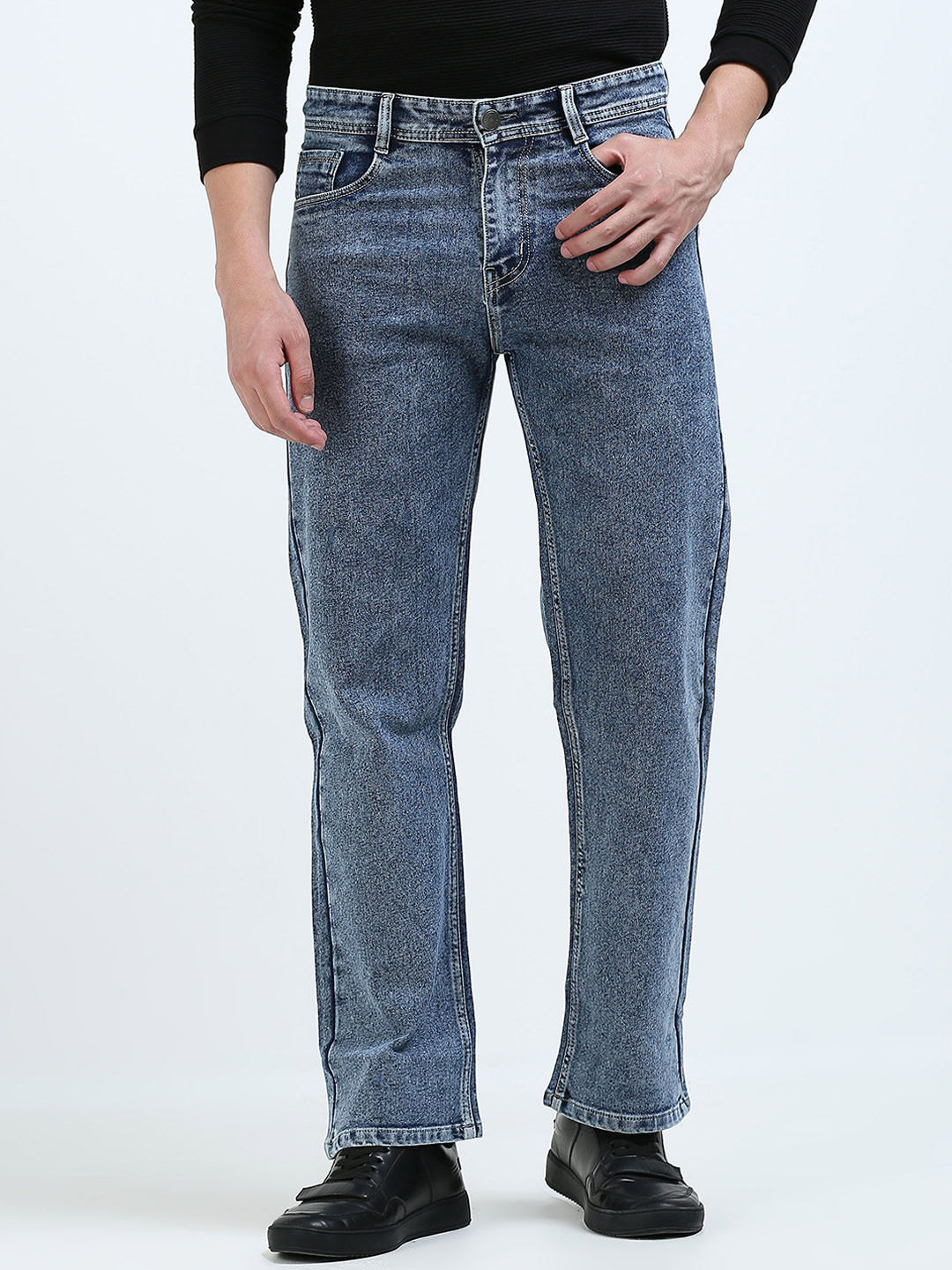 MOHICANS Men Straight fit Mid-Rise Stretchable Jeans