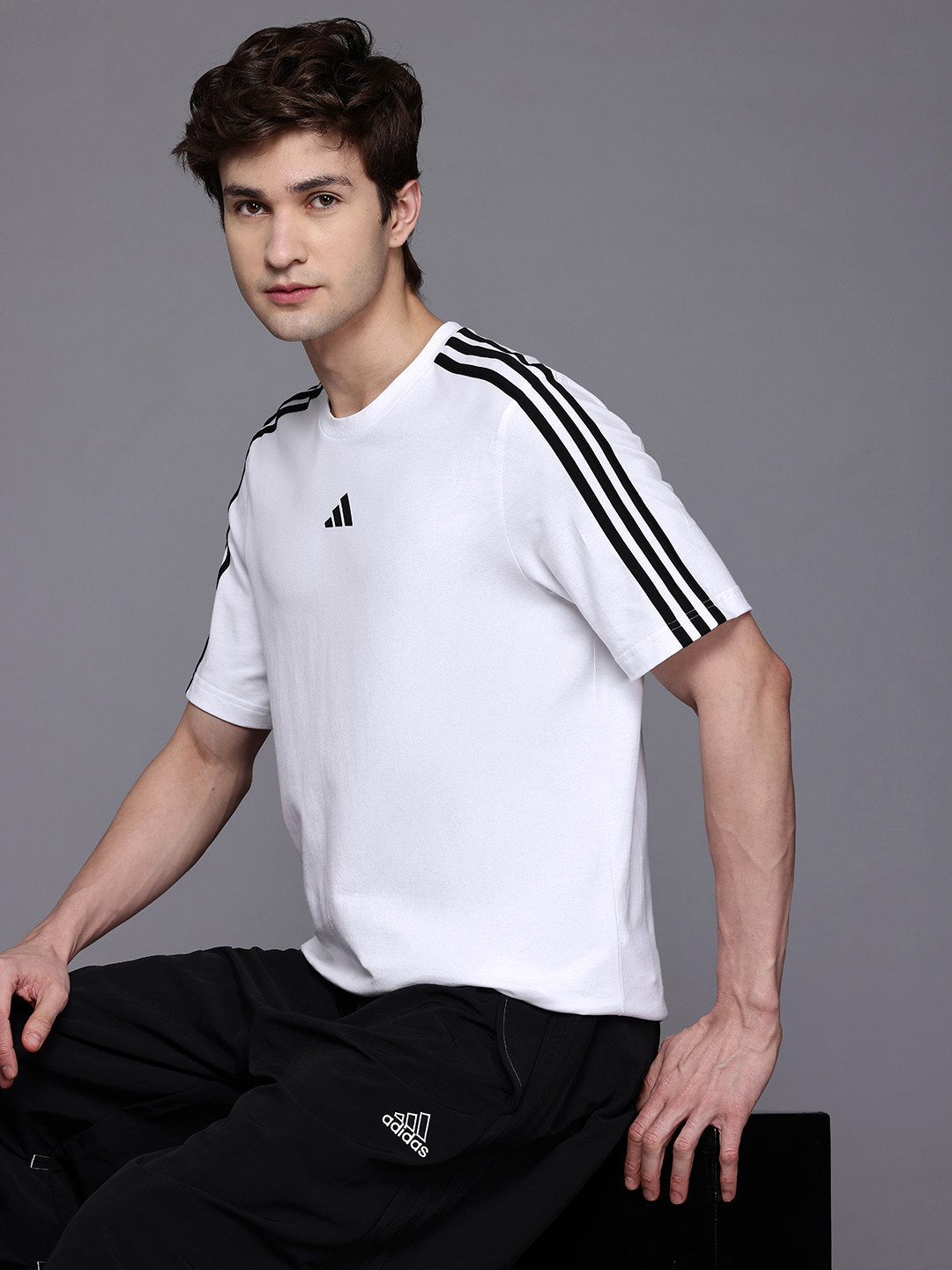 ADIDAS 3-Stripes Pure Cotton T-shirt