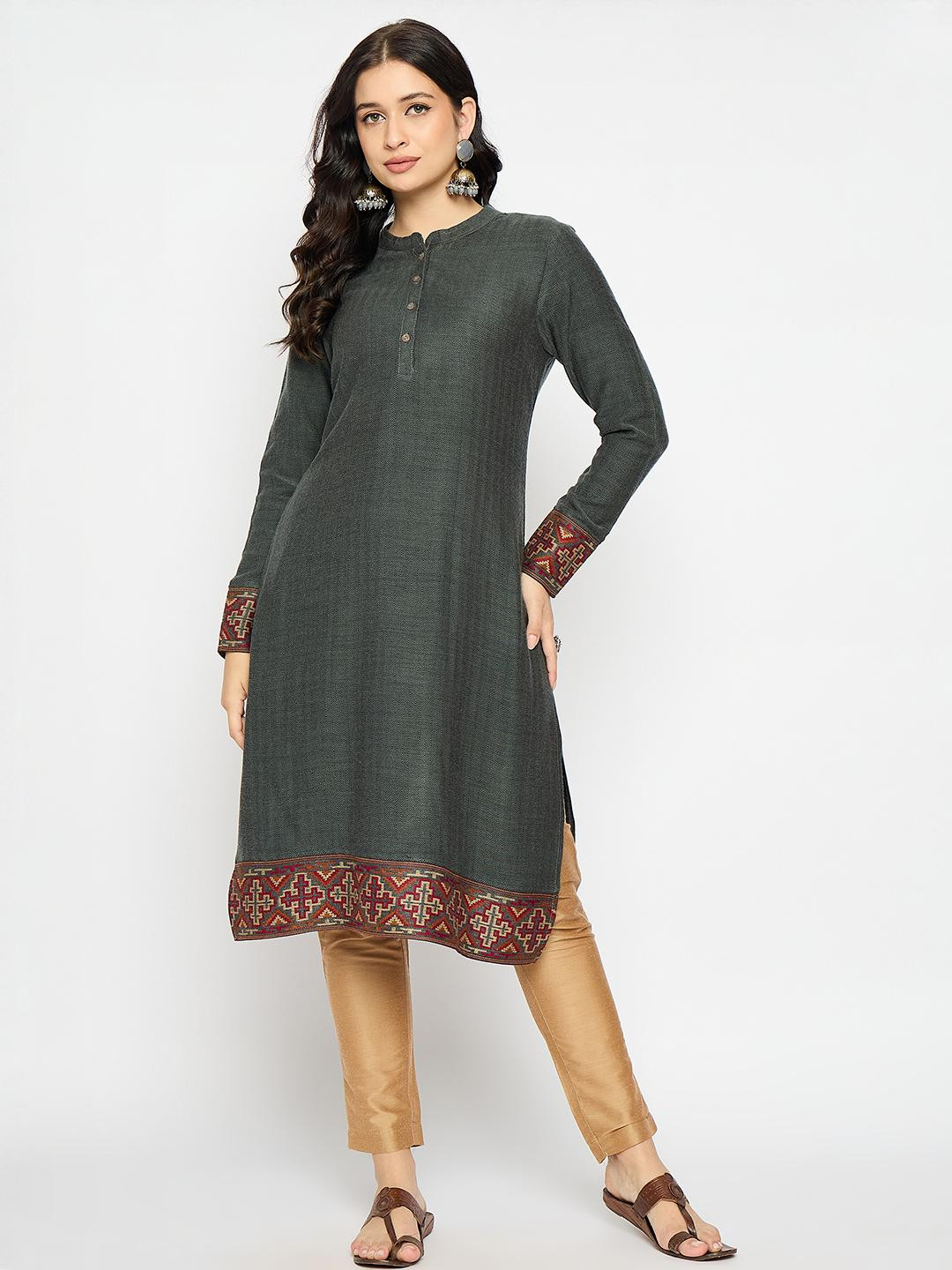 VIAZAA Women Grey Kurtas