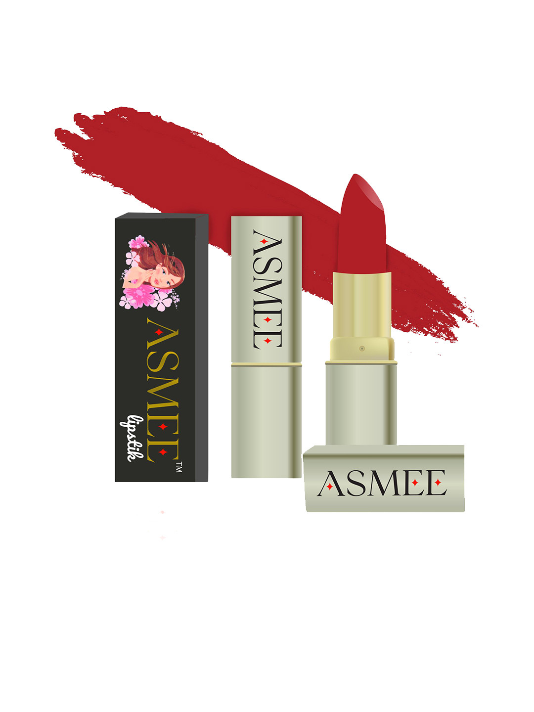ASMEE Long Lasting & Non Transfer Matte Lipstick - Velvet Red DI-0201