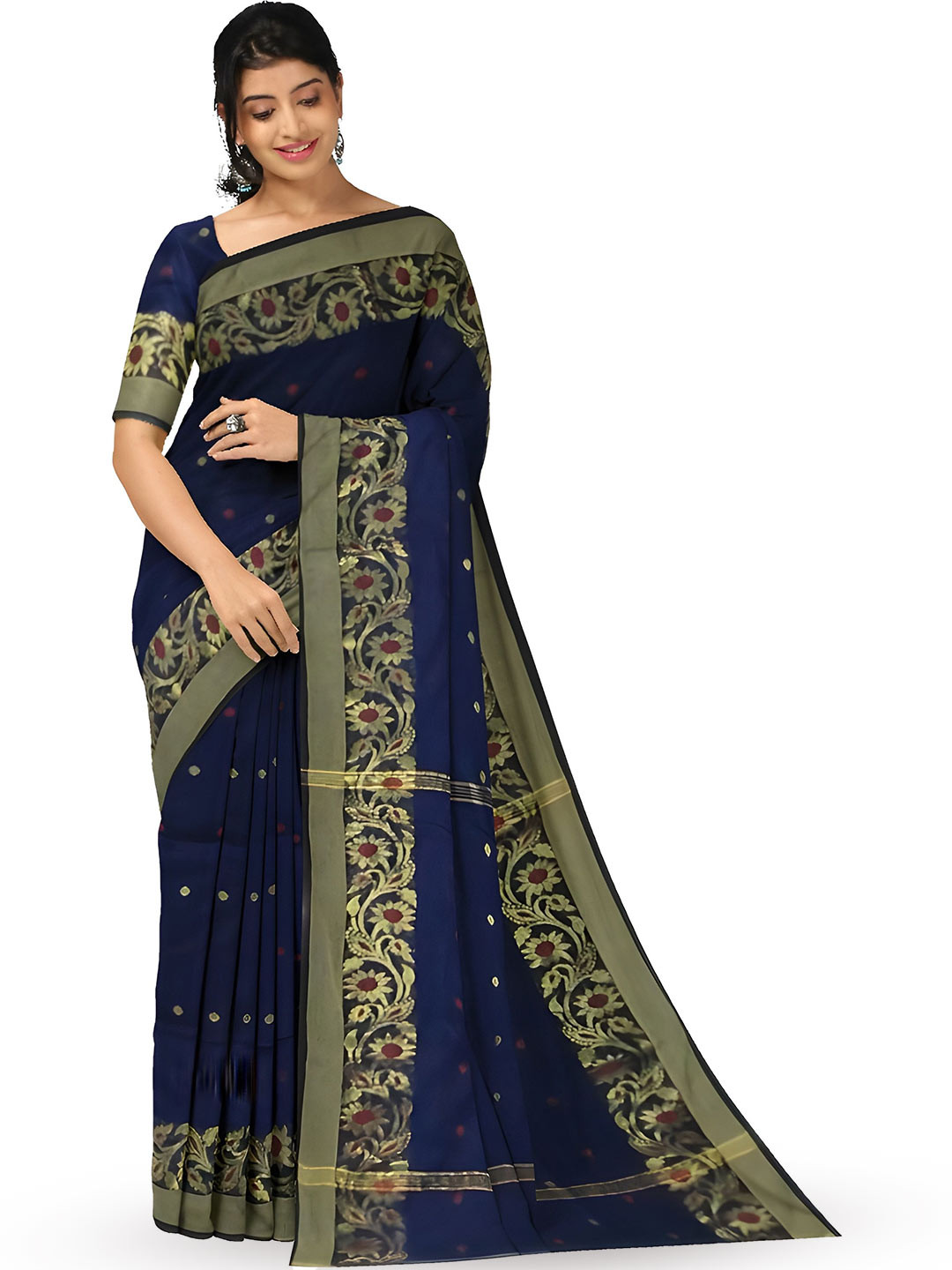 Saree star Woven Design Zari Taant Sarees