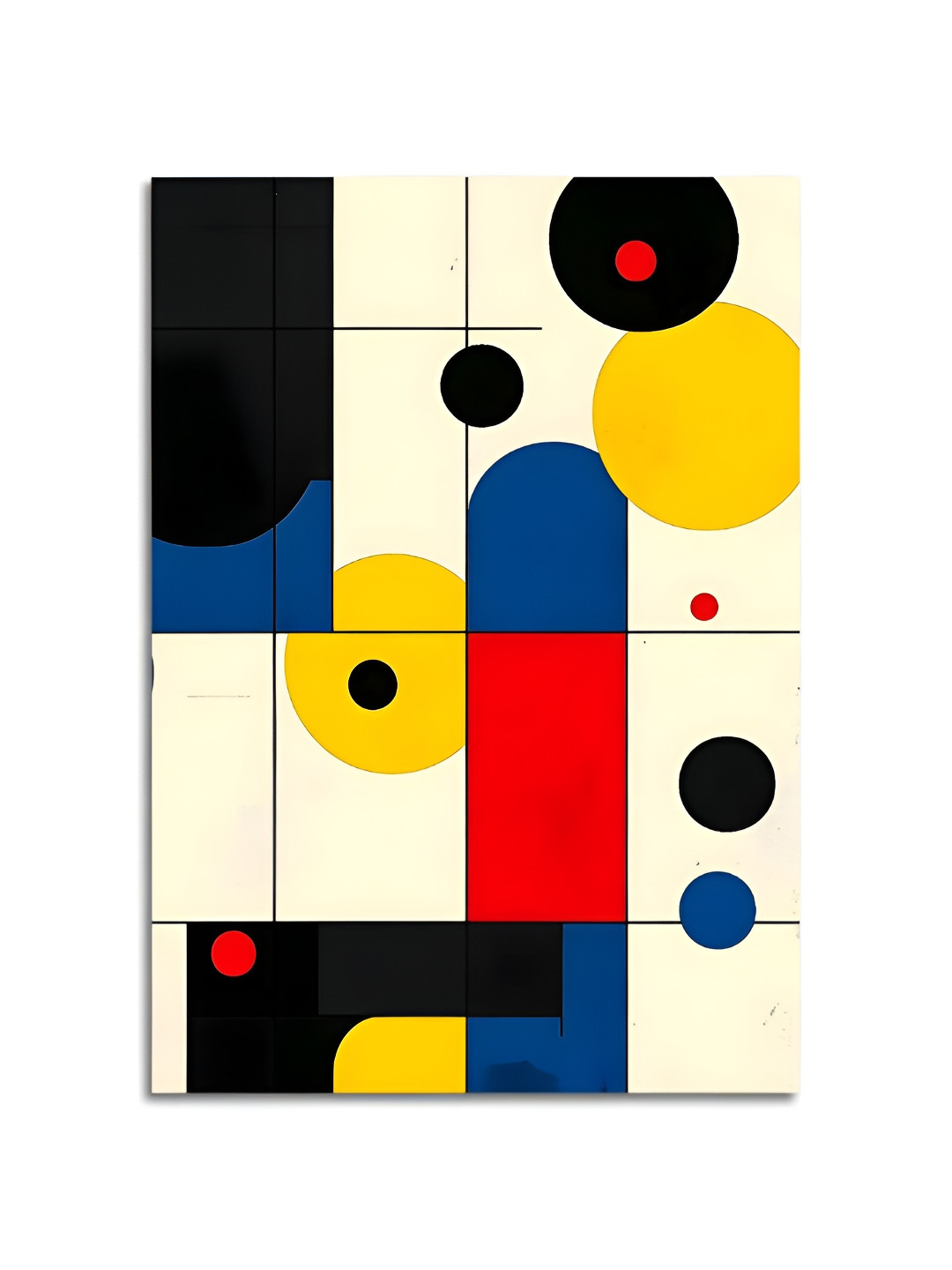 Craftnest creations Modern Art Yellow & Blue Abstract Wall Arts