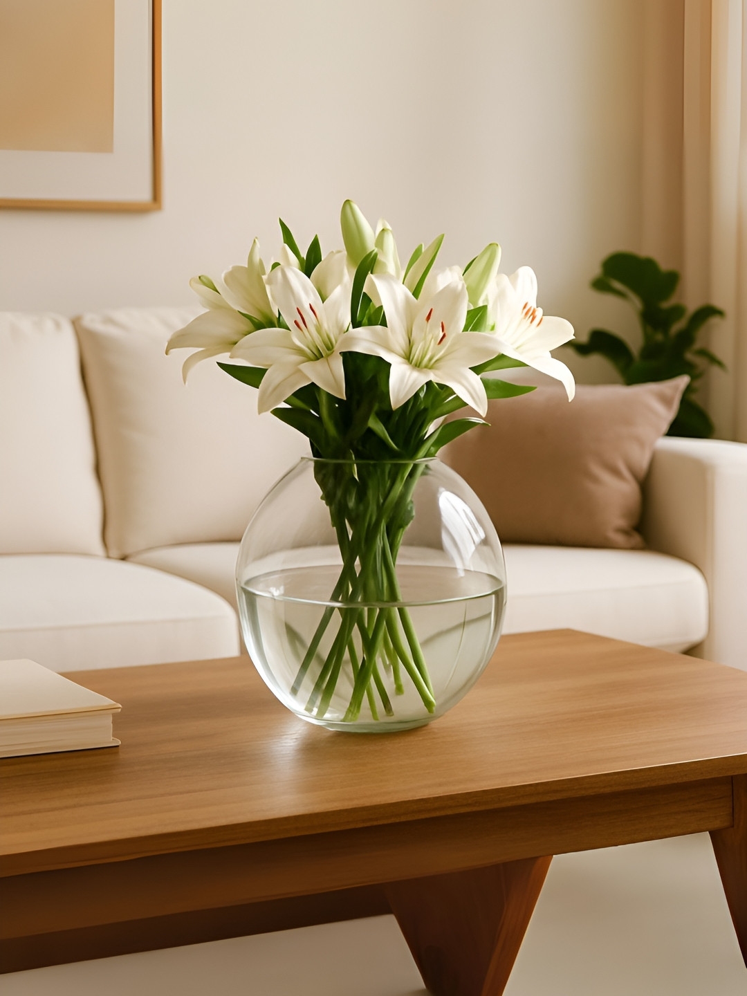 ecofynd Transparent Glass Plants & Table Vase