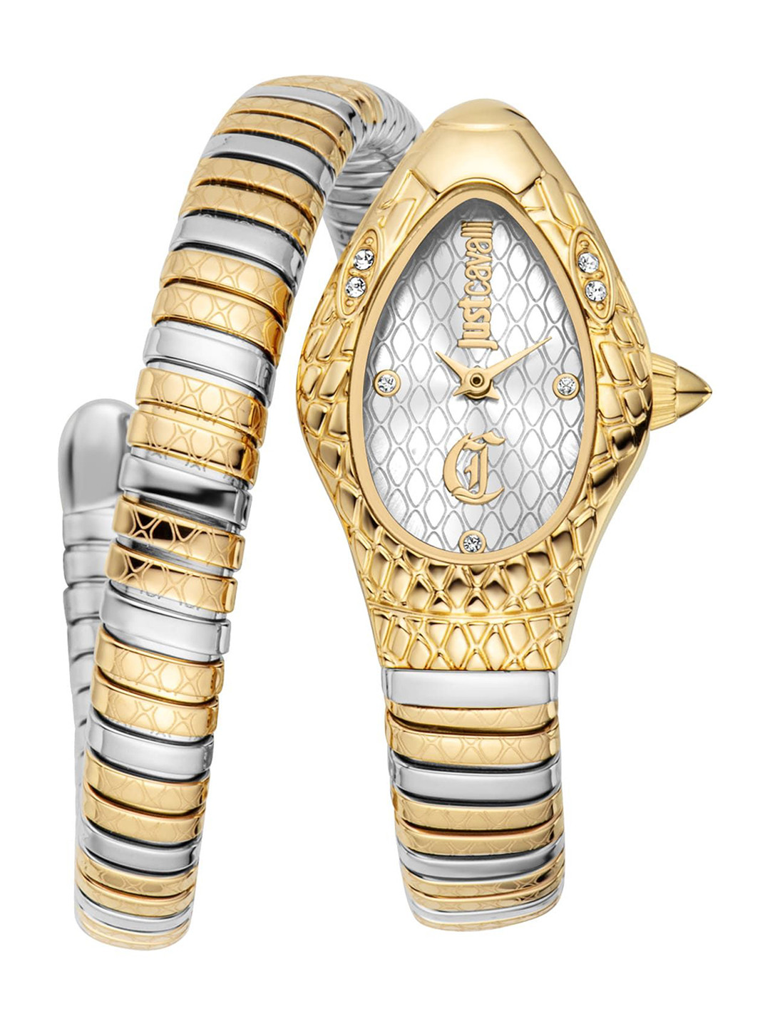 Just Cavalli Vetra Women Embellished Dial & Serpentine Strap Analogue Watch JC1L373M1055