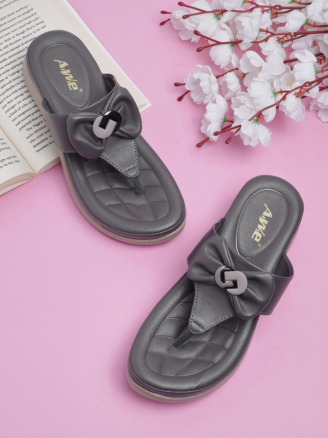 AIWIE Women Bow Knot Wedge Heel Sandals