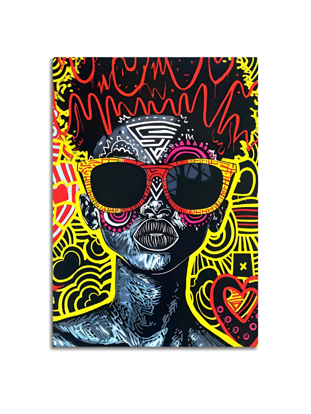 Craftnest creations Pop Art Yellow & Red Abstract Wall Arts