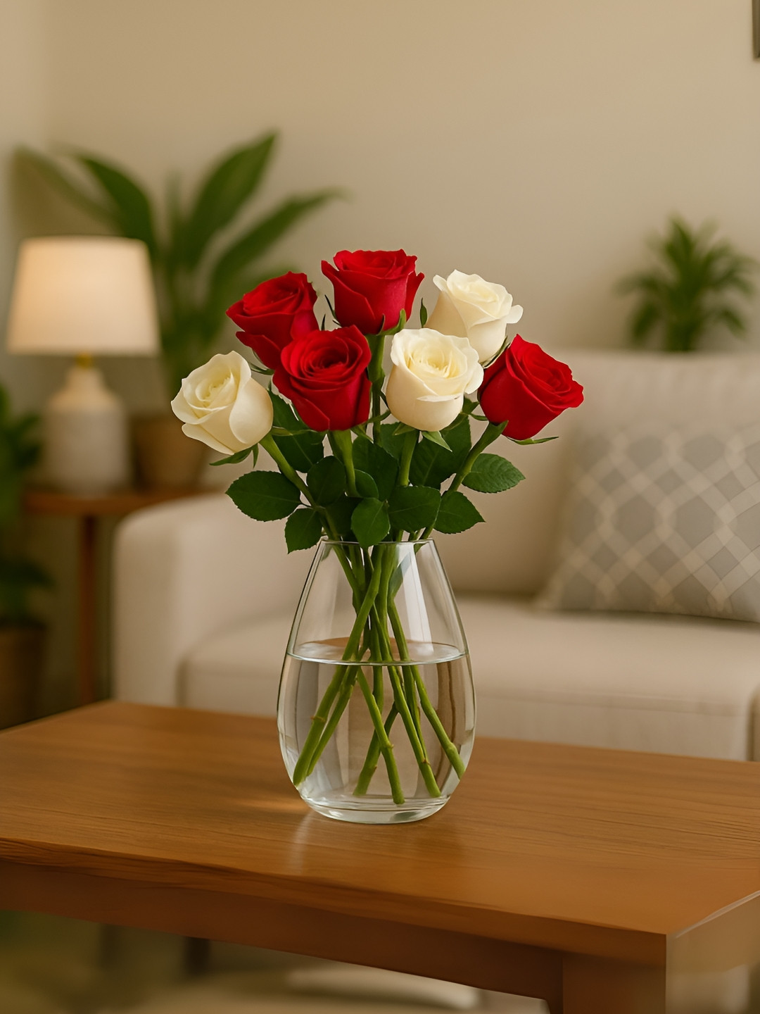 ecofynd Transparent Glass Table Vase