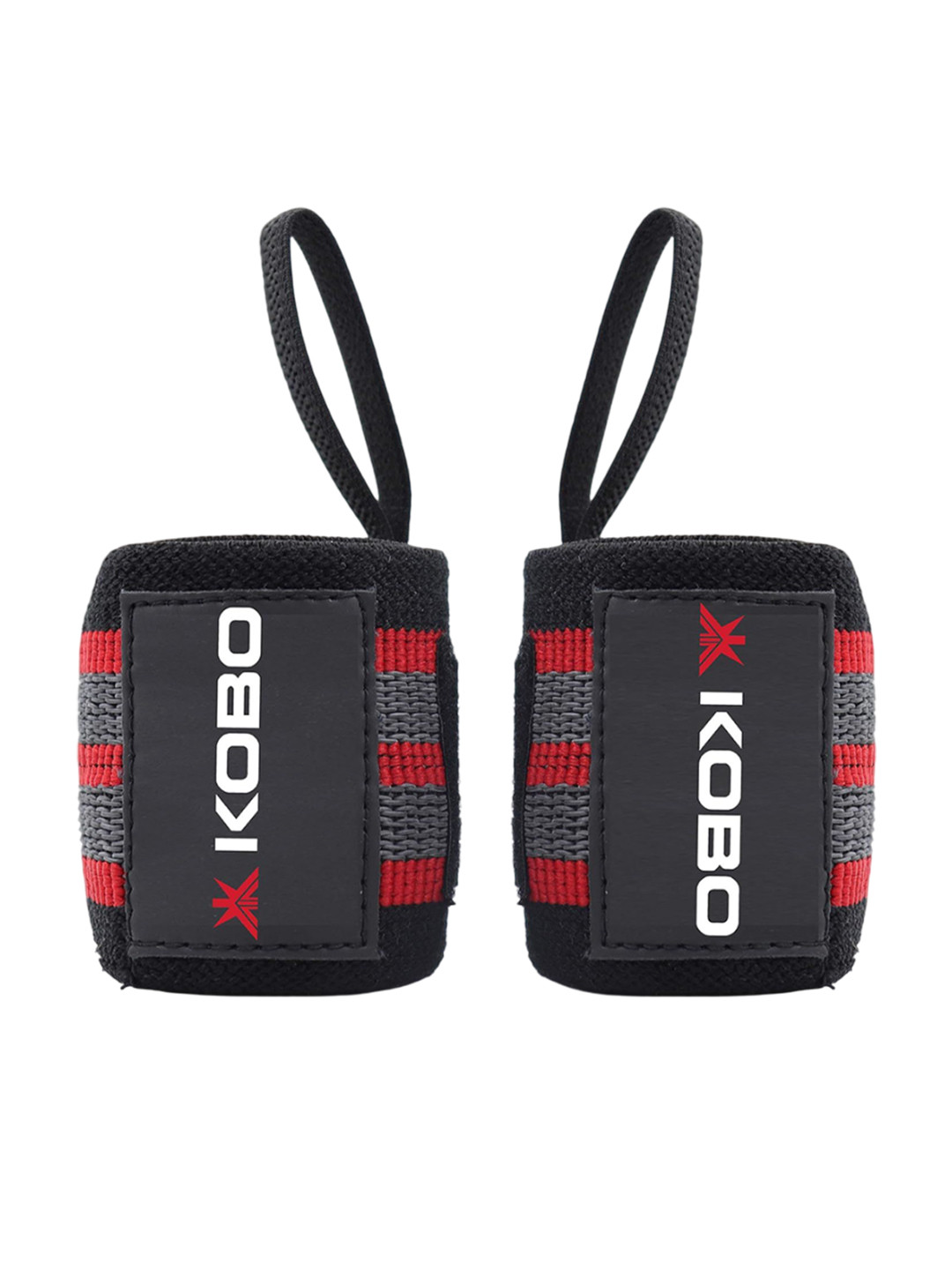 KOBO Set Of 2 Weightlifting Wrist Support Straps