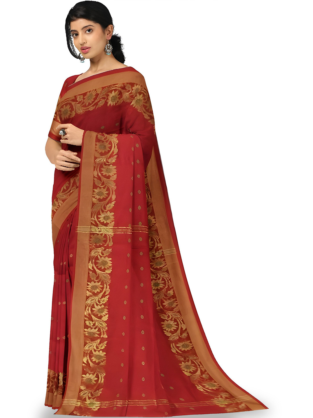 Saree star Ethnic Motifs Woven Design Taant Sarees