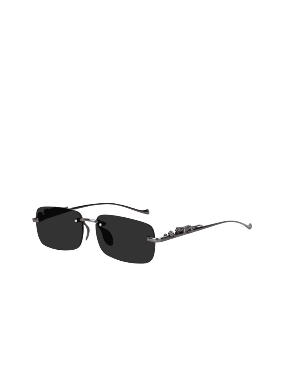 SPADEACES Kids UV Protected Lens Rectangle Sunglasses Karan Full Black -105