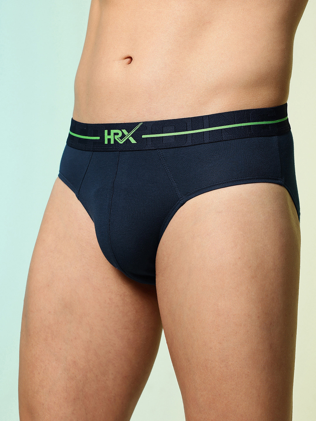 HRX by Hrithik Roshan Men Brand Logo Anti-Microbial Briefs HRX_SS25_M_BRF_CS1_001_C