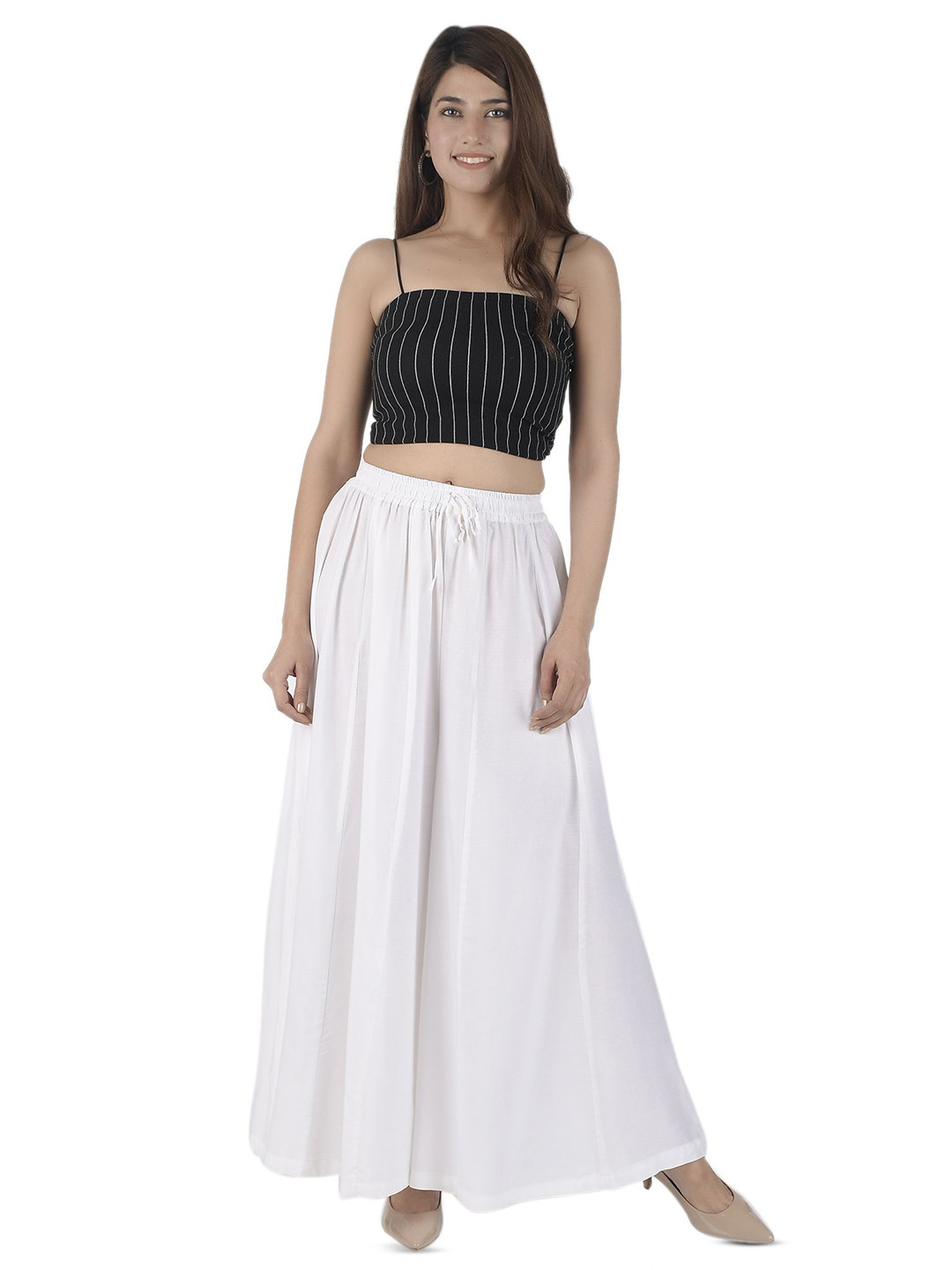 AARMAD Women Flared Palazzos