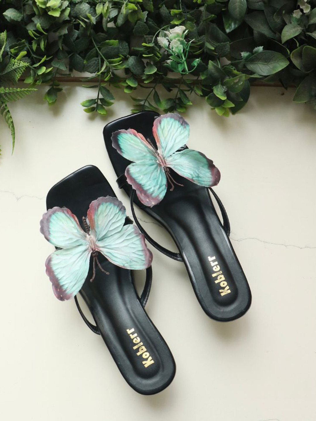Koblerr Women Butterfly Kitten Heels