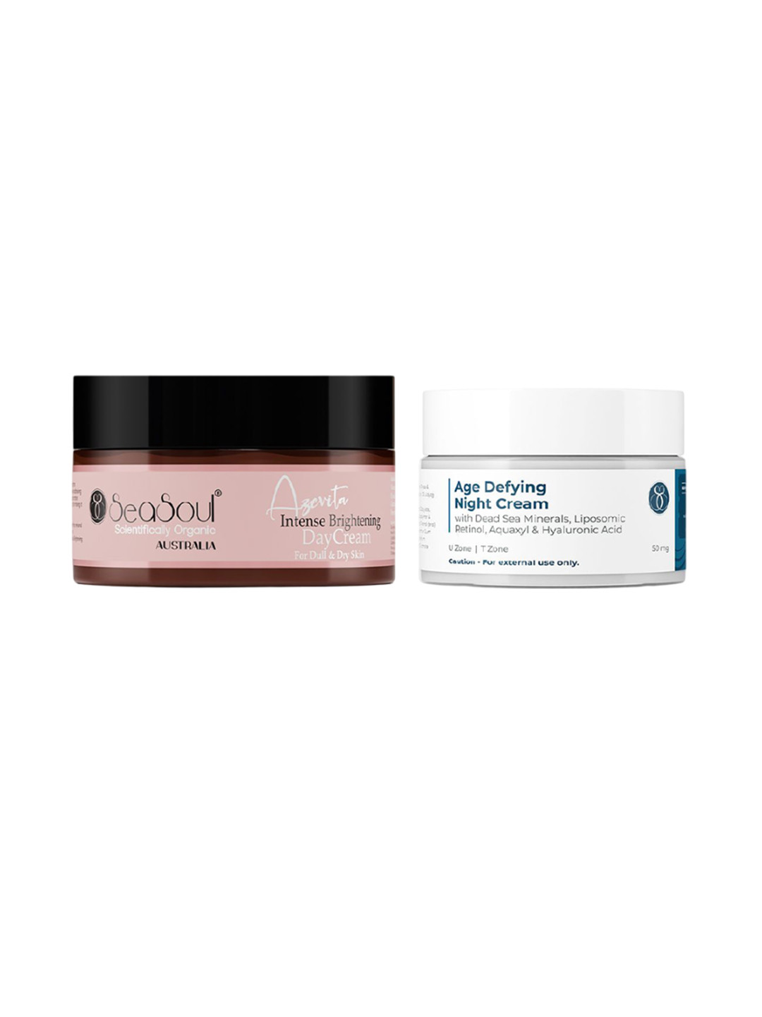 Seasoul Set Of 2 Azevita Brightening Day Cream-100 ml With Age Defying Night Cream-50 g