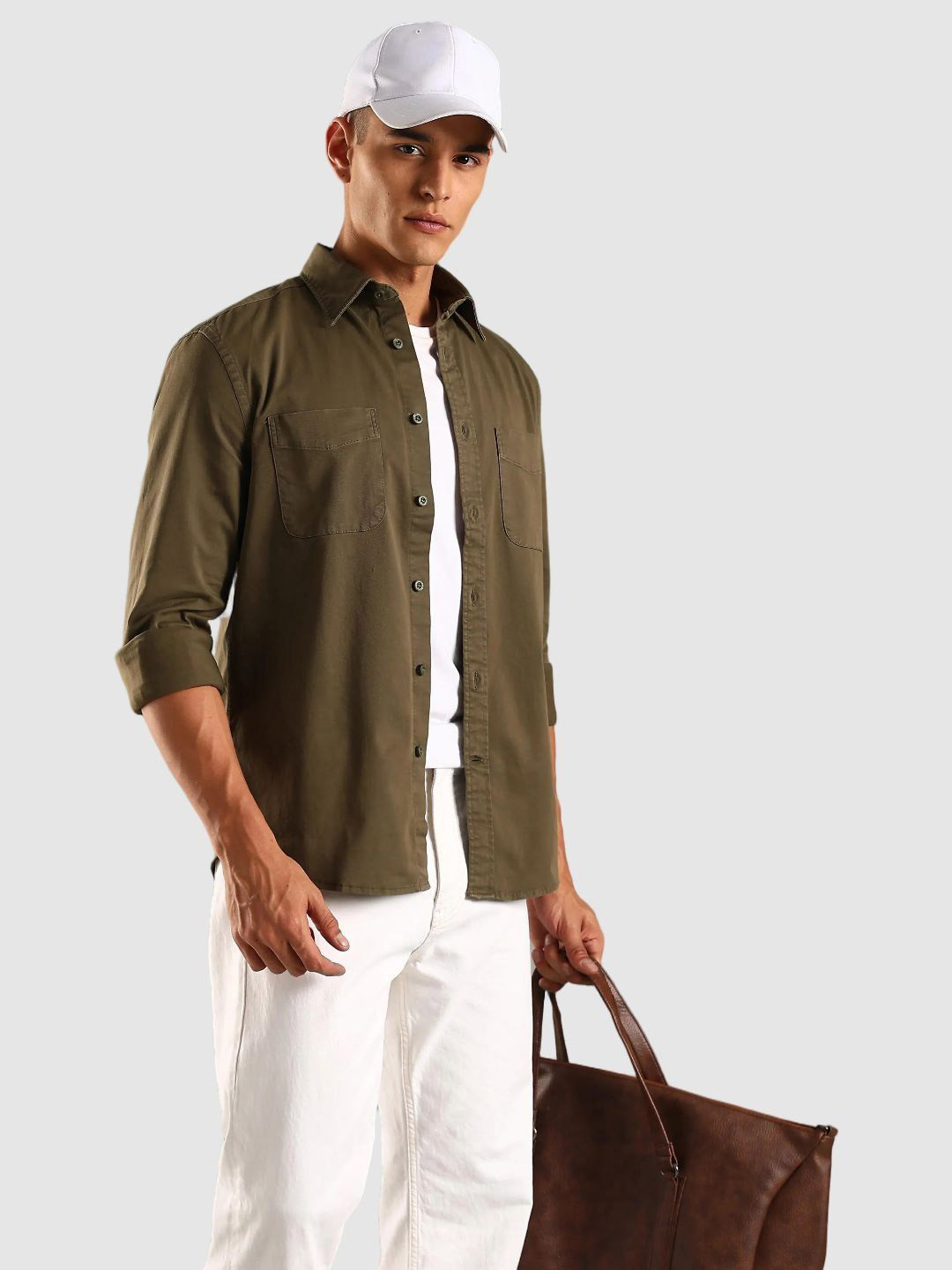 Tommy Hilfiger Eroupe Spread Collar Cotton Shirt