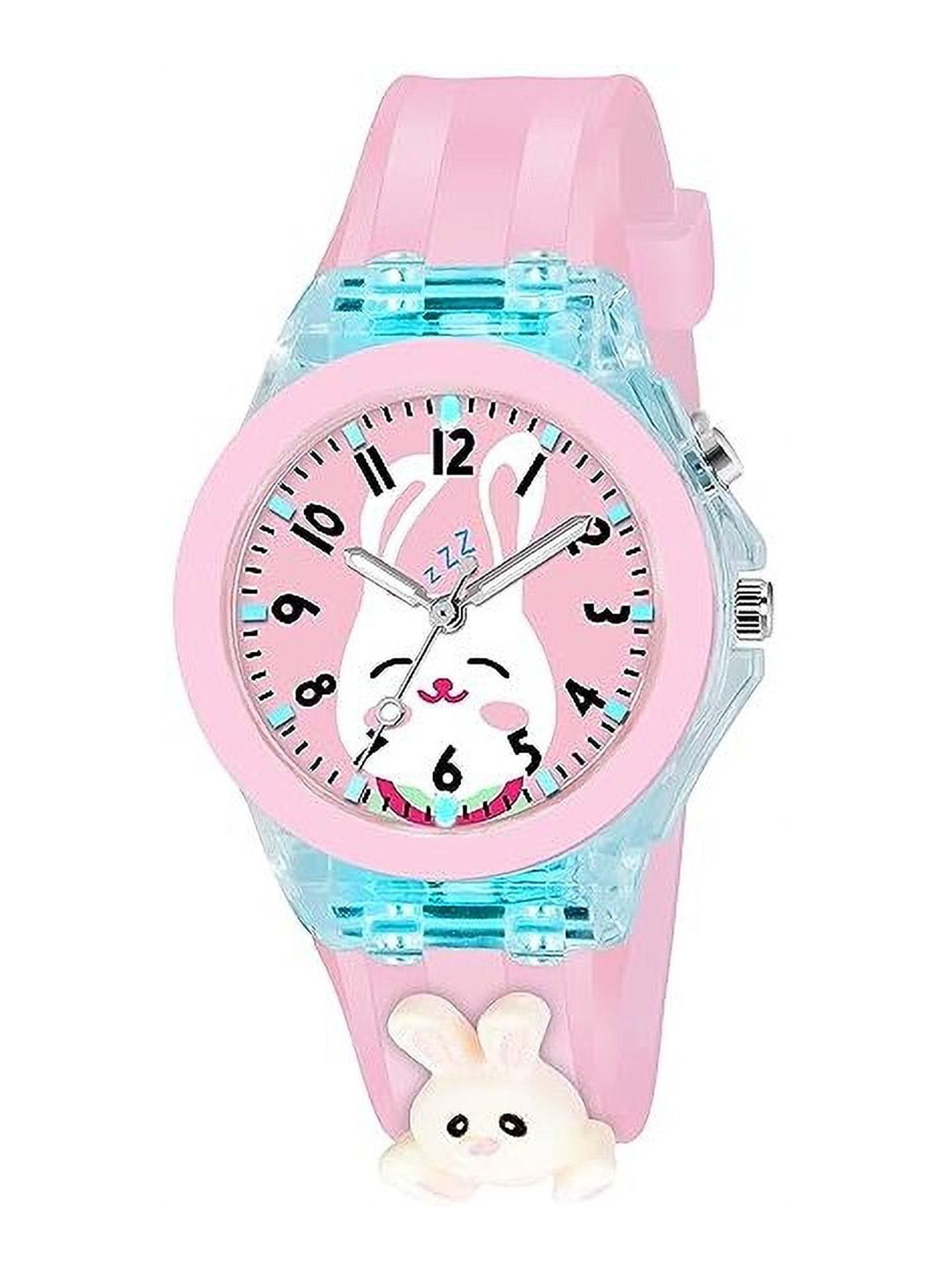 JUST LIKE Kids Printed Dial & Straps Analogue Watch pink barbi led 125-digital