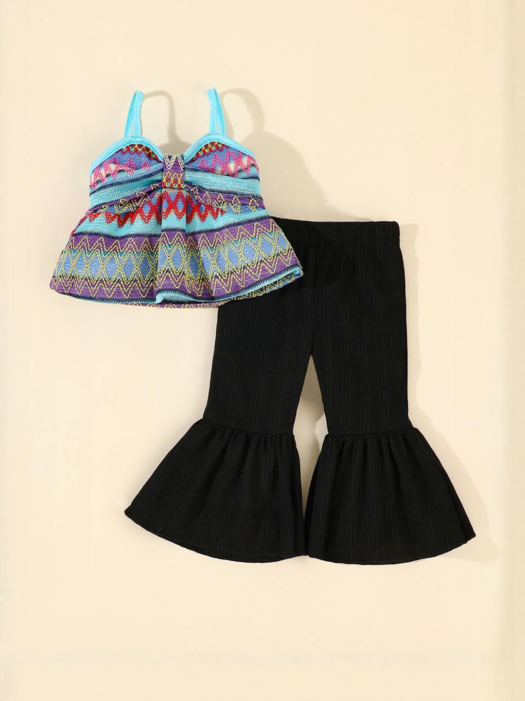 2-Pc Boho Bell Bottom Set