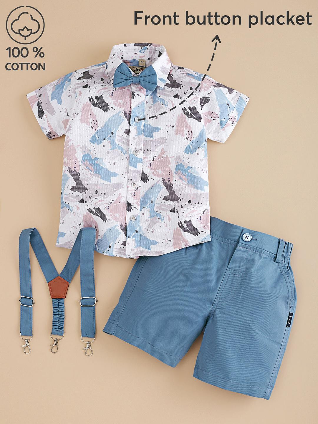 2-Pc Classic Abstract Cotton Formal Set